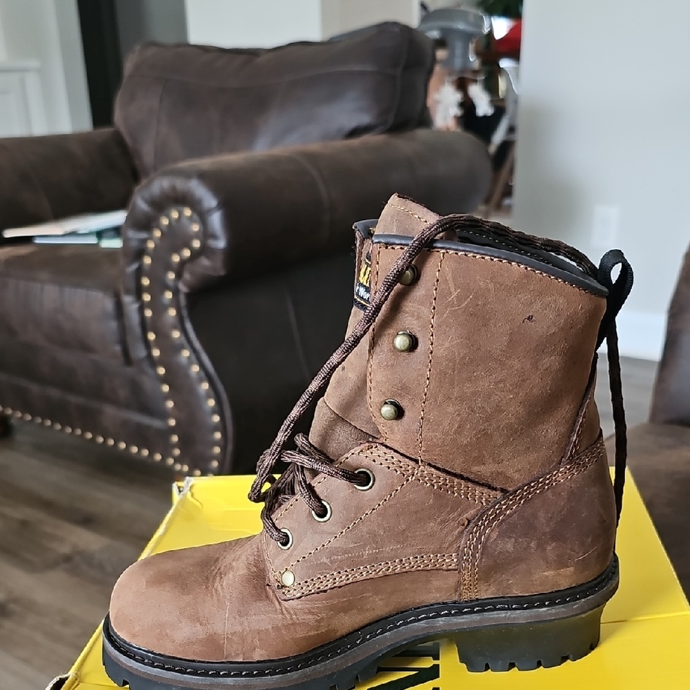 Brown Leather Work Boots